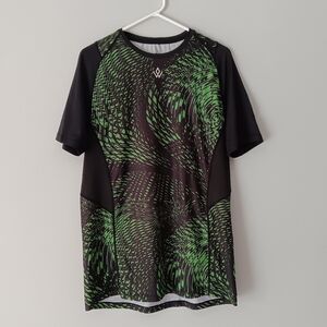 Workout Empire Short-Sleeved Crewneck Performance Fitness T-shirt Green Black XL